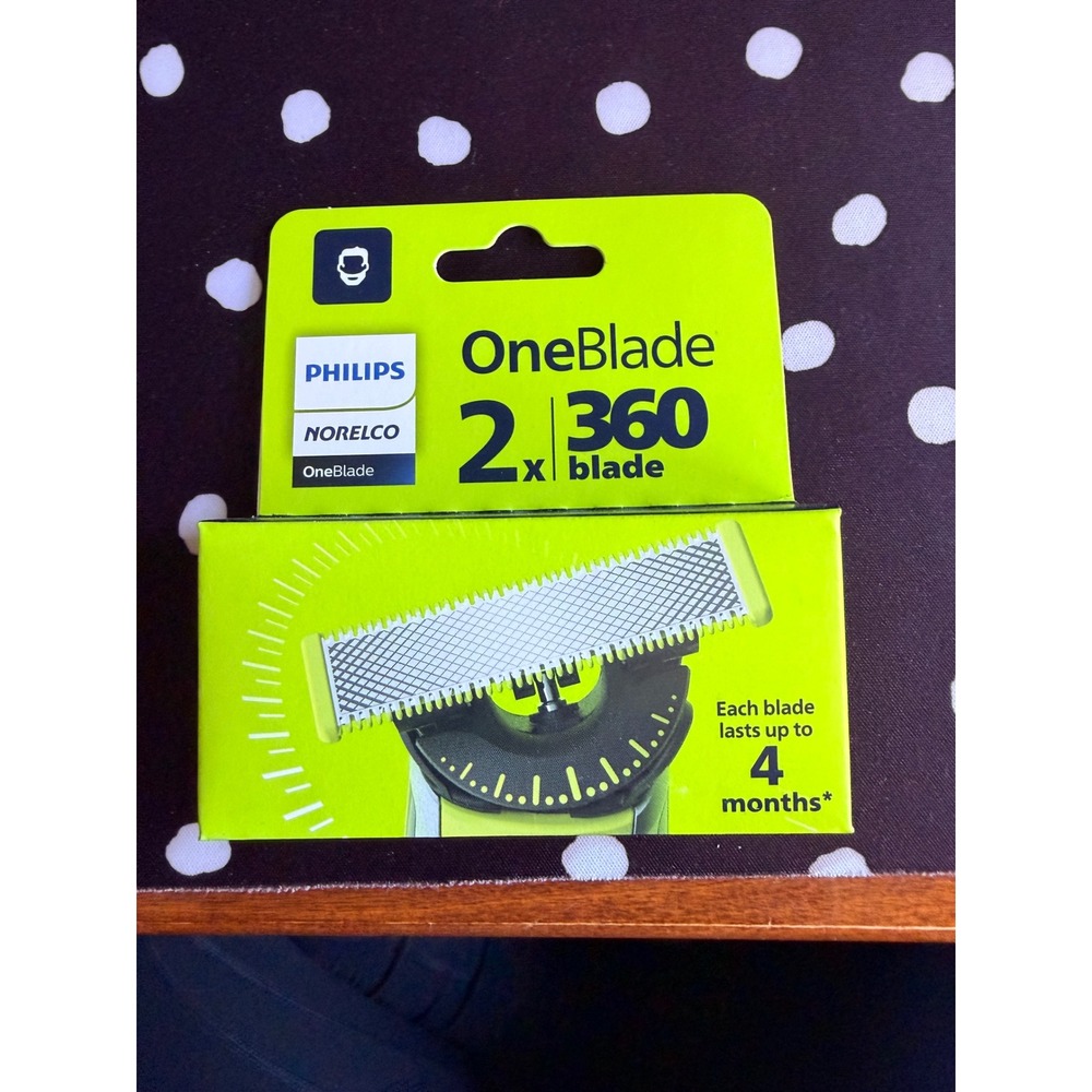 Philips Norelco OneBlade 360 Replacement Blades 2 Pack Green NWT